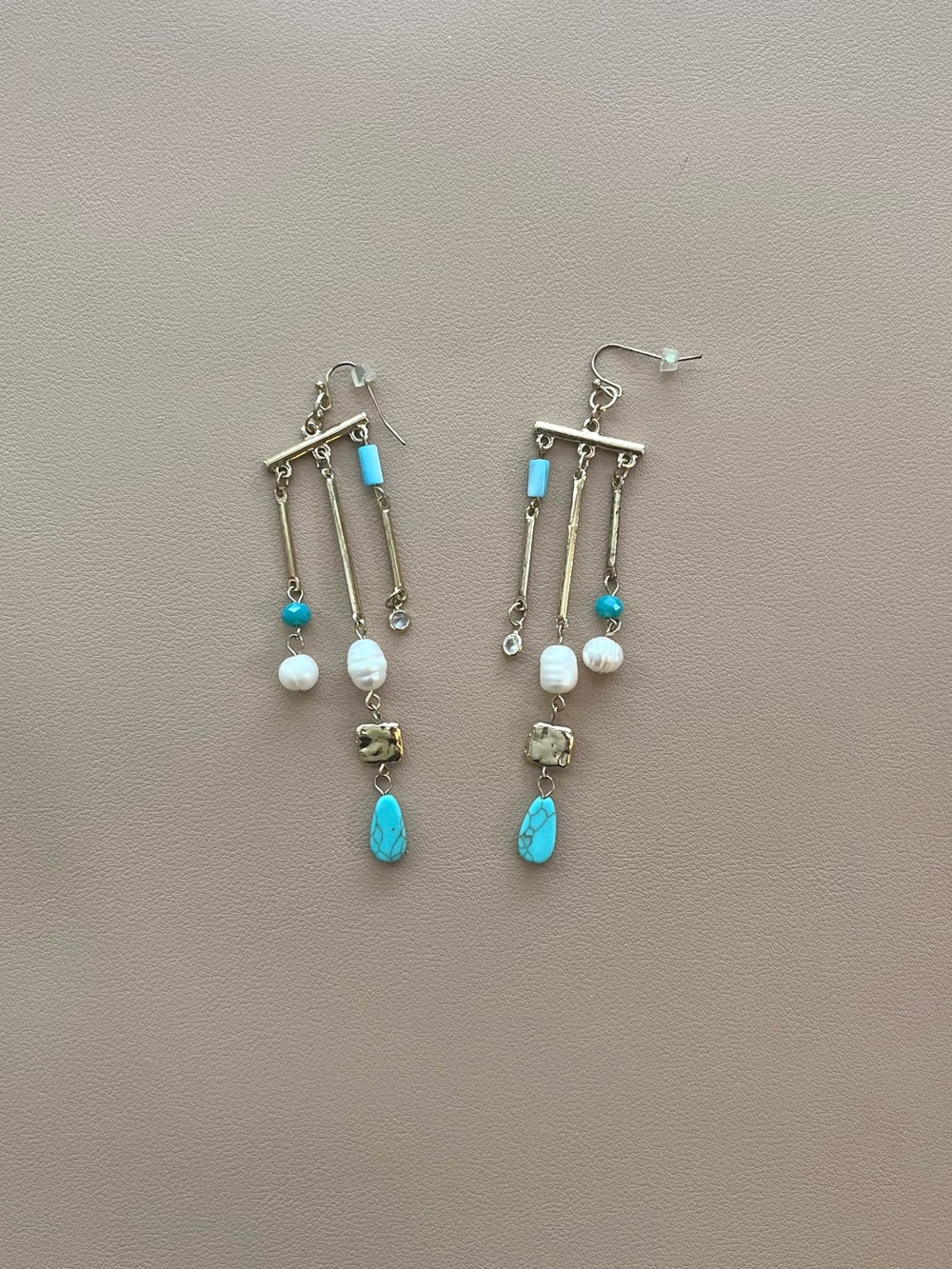 Bar Dangle Pearl Earrings NWOT